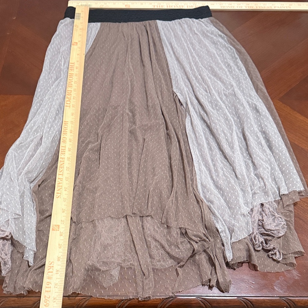Free people sugar plum fairy lace Brown and Cream Women's Skirt - Picture 8 of 8
